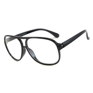 Cool Aviator Clear Lens Glasses Black Naiser Retro